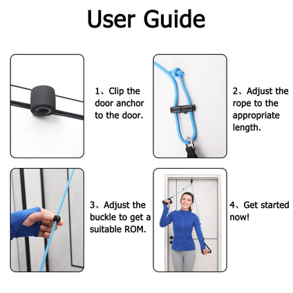 Shoulder Pulley, Pulleys for Shoulder Rehab Over Door, Exercise Pulley for Physical Therapy, Over The Door Physical Therapy System