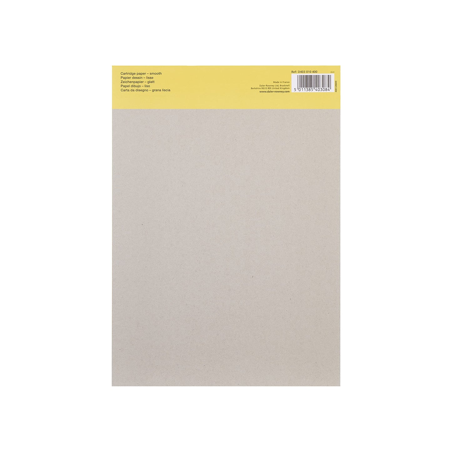 Daler-Rowney Smooth 130 gsm A4 Cartridge Drawing Paper Pad, Glued 1 Side, 30 Natural White Sheets, Ideal for Professional Artists and Students