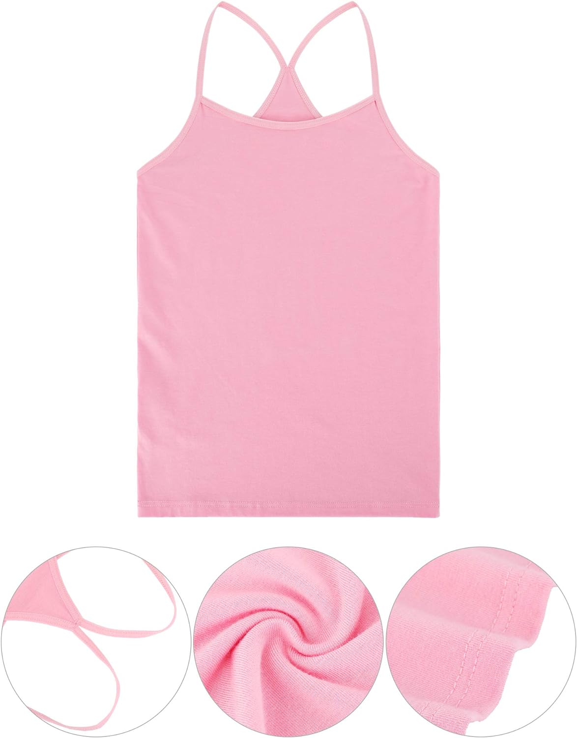 3 Pieces Girls Dance Tank Top Sleeveless Racerback Camisole Undershirts Girl Dancewear for Ballet Dance