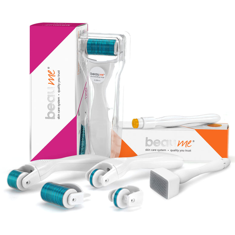 BEAUME® Body Dermaroller with 1200 needles (0,20-1,50mm) • Exchangeable attachment • the Original • certified in Germany (0,50mm)