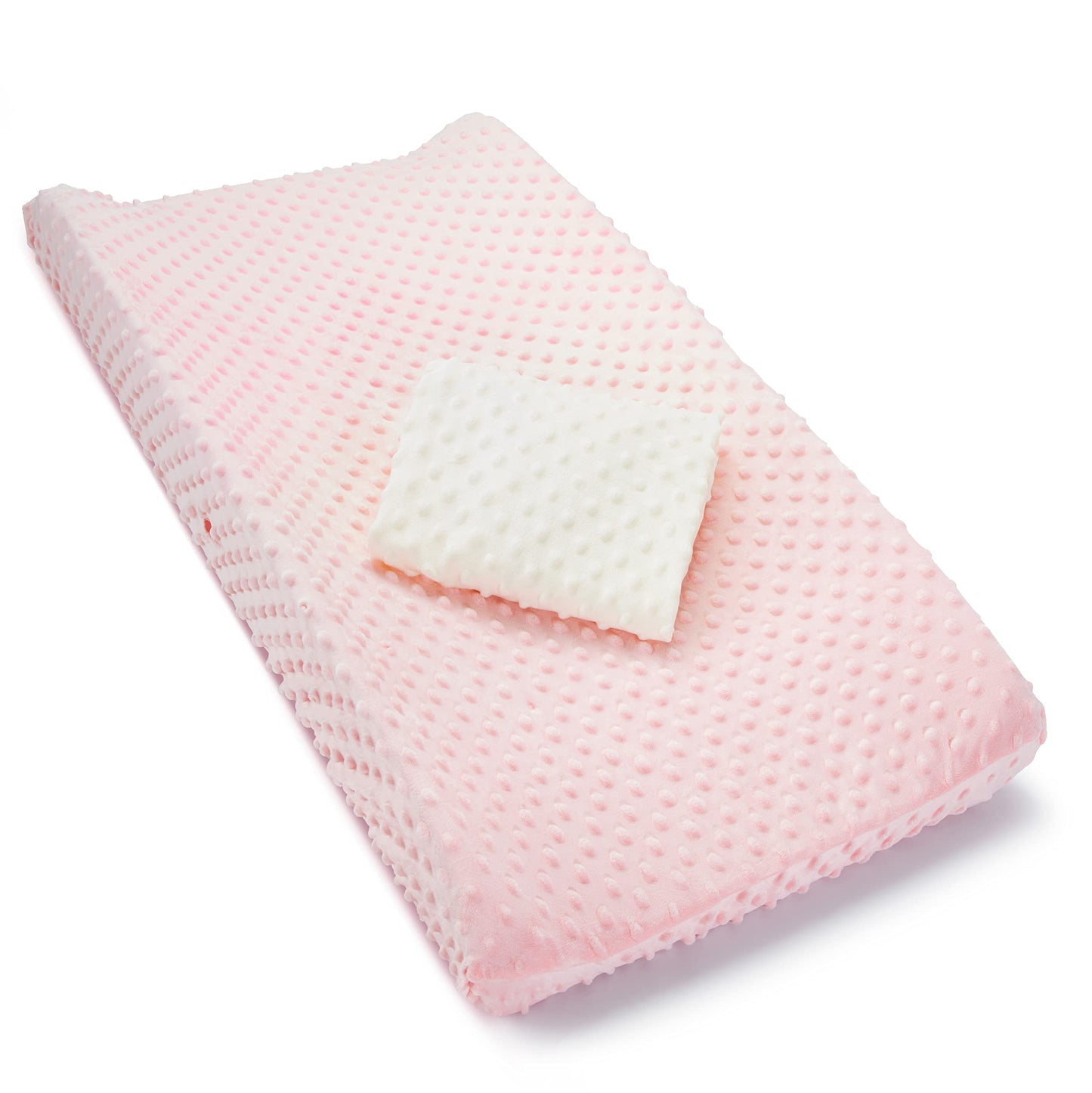 Munchkin Diaper Changing Pad Covers, 2 Pack, Pink/White – Fits Standard Contoured Changing Pads