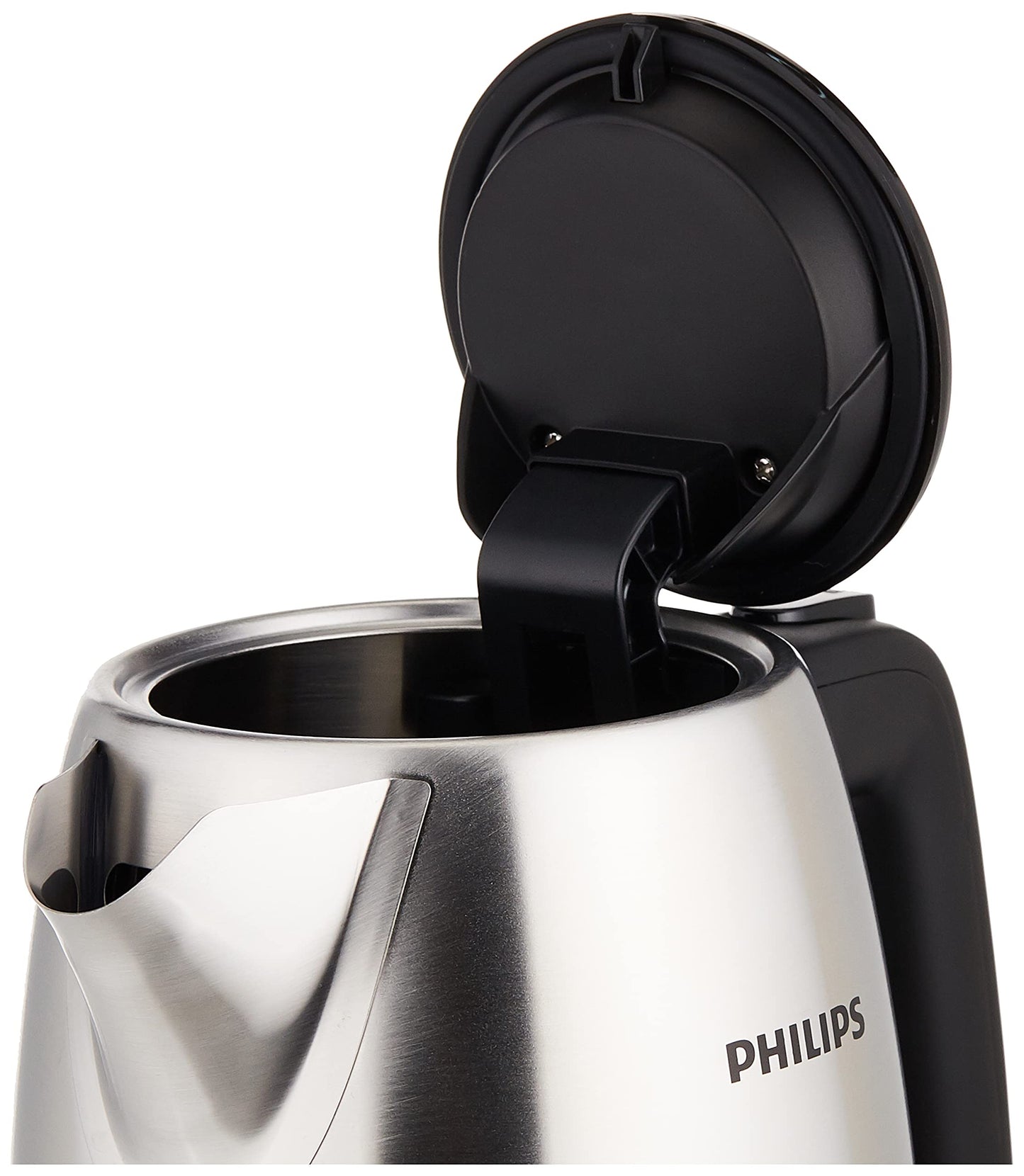 Philips Daily Collection Stainless Steel Kettle 2200 Watts, Silver/Black,1.7 Liters Capacity,HD9350/92