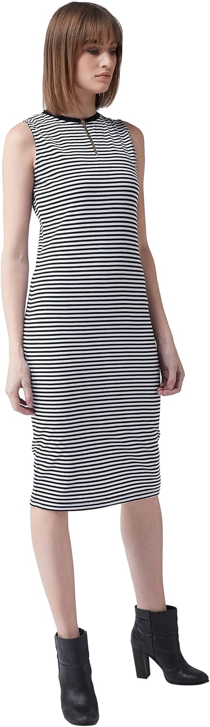 Miss Olive Women's Cotton Bodycon Midi Dress (Moss17D07-87-139)