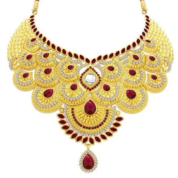 Sukkhi Elegant Gold Plated AD Necklace Set For Women