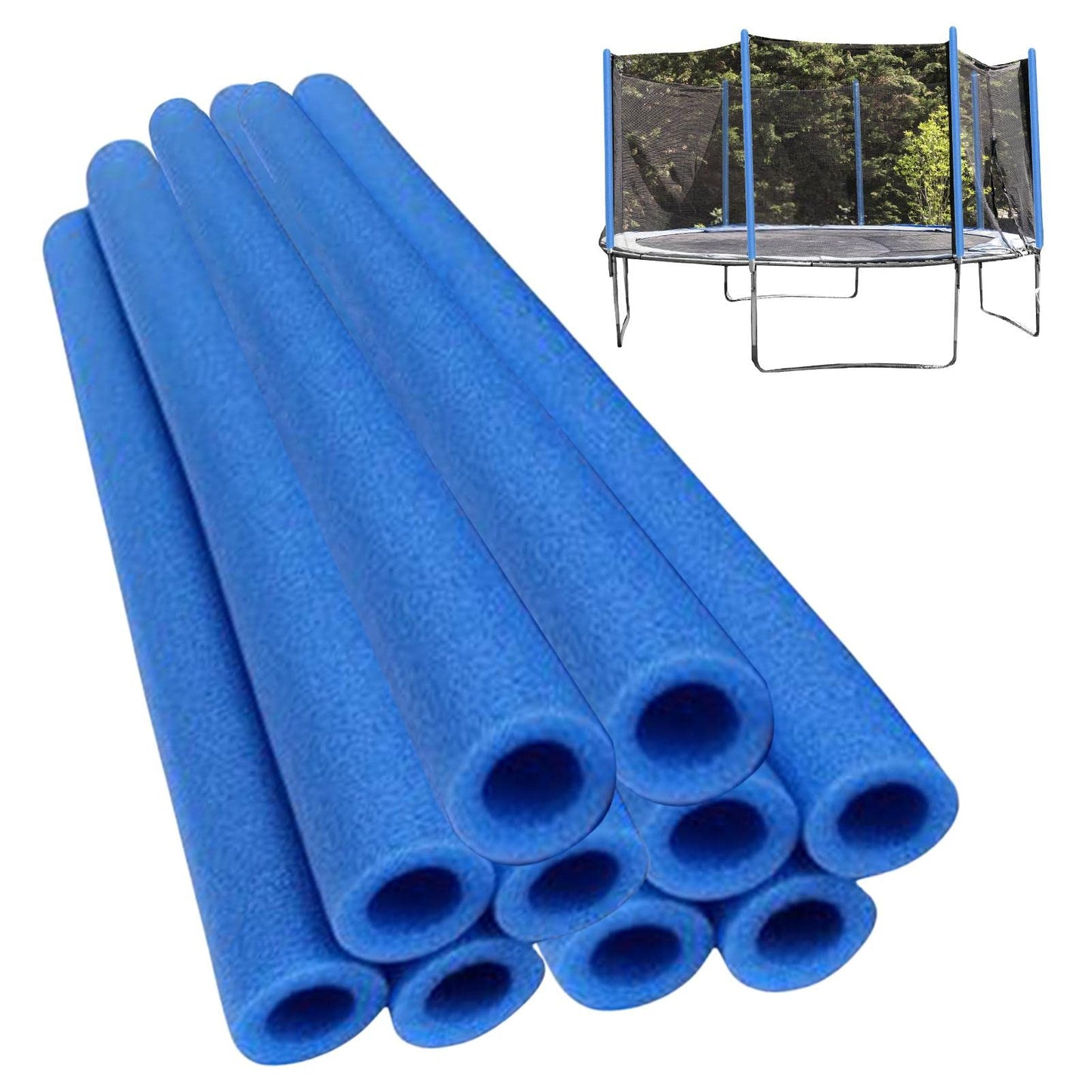 BAOGAO 8PCS Trampoline Pole Foam Sleeves,Replacement Trampoline Safety Foam Pole Tube Sleeves Protector For Net Poles,40CM Trampoline Pole Covers Padding, Trampoline Pole Foam Protector Tube Sleeves