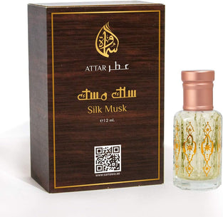 Samawa Silk Musk Attar, Concentrated Perfume Oil For Unisex, 12ml