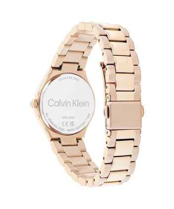 Calvin Klein, Admire Women's Carnation Gold Dial, Ionic Plated Rose Gold Steel Watch - 25200334