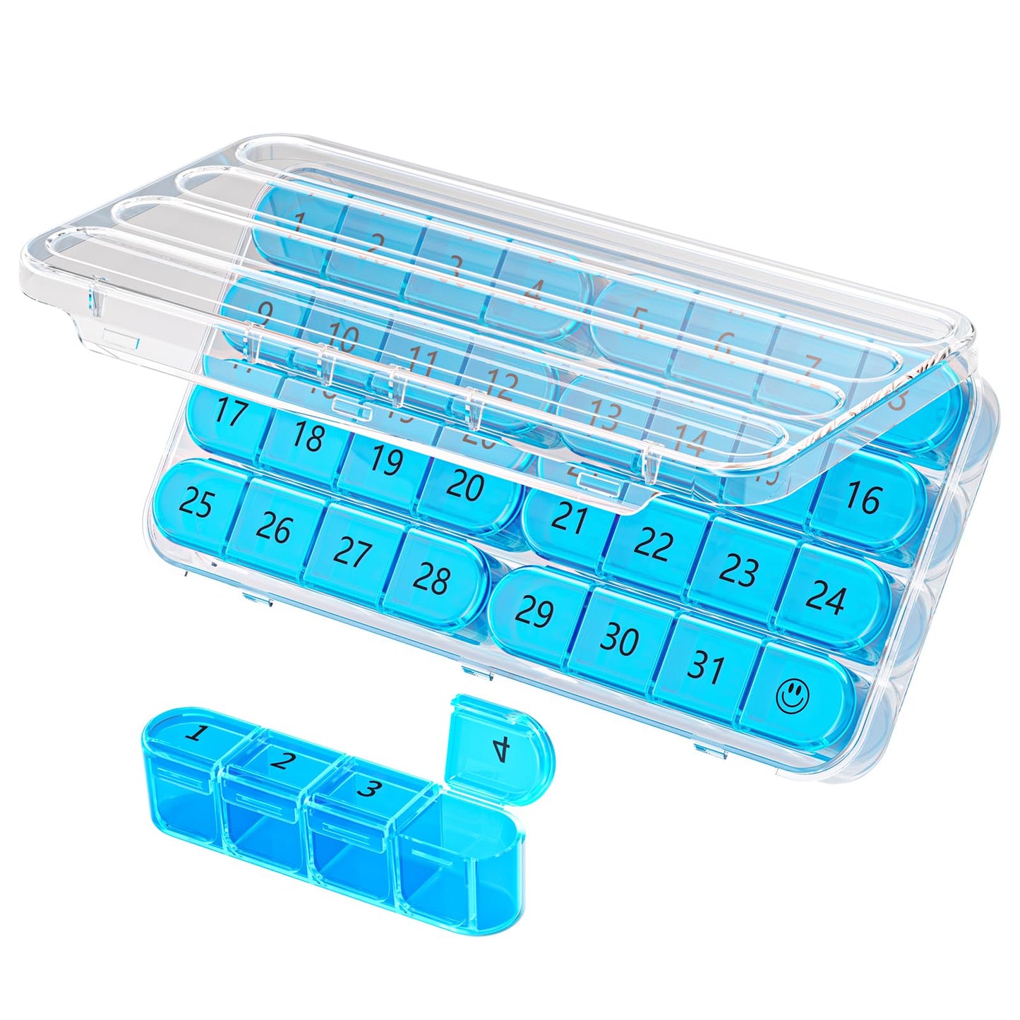 Daviky Monthly Pill Organizer 1 Time a Day