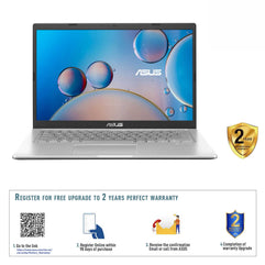 ASUS Laptop A416EA-EB1307W (Transparent Silver) Slim Laptop, i5-1135G7 8GB 512GB PCIE G3 SSD, Intel UMA, WIN11 HOME, 14 inch, Webcam, Eng-Arb-KB, 2 Pin Adaptor