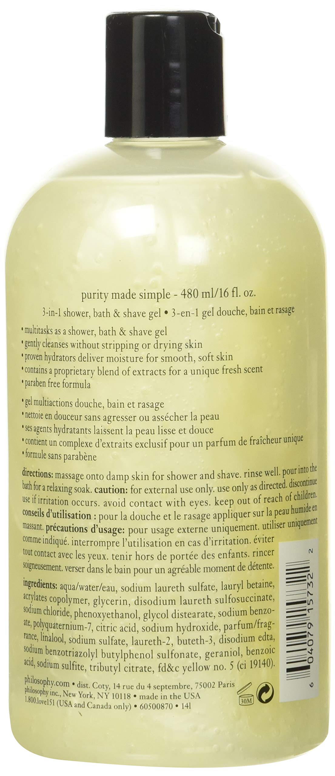 purity body cleanser 16 Oz.