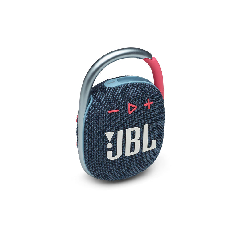 JBL Clip 4 Portable Bluetooth Speaker, JBL Pro Sound, Punchy Bass, Ultra-Portable Design, Integrated Carabiner, Clip Everywhere, IP67 Waterproof + Dustproof,Blue/Pink, JBLCLIP4BLUP