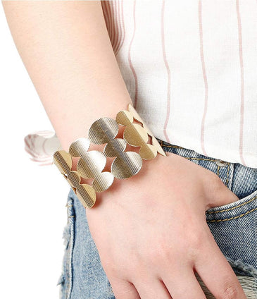 Yellow Chimes Golden Dots Bracelet for Women and Girls.