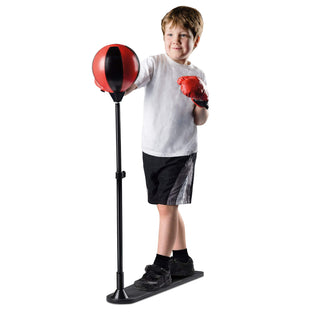 Toyrific | Punch Bag with Gloves, Large Adjustable Boxing Set with Stand and Punching Ball, Freestanding for Kids Boys and Girls and Beginners
