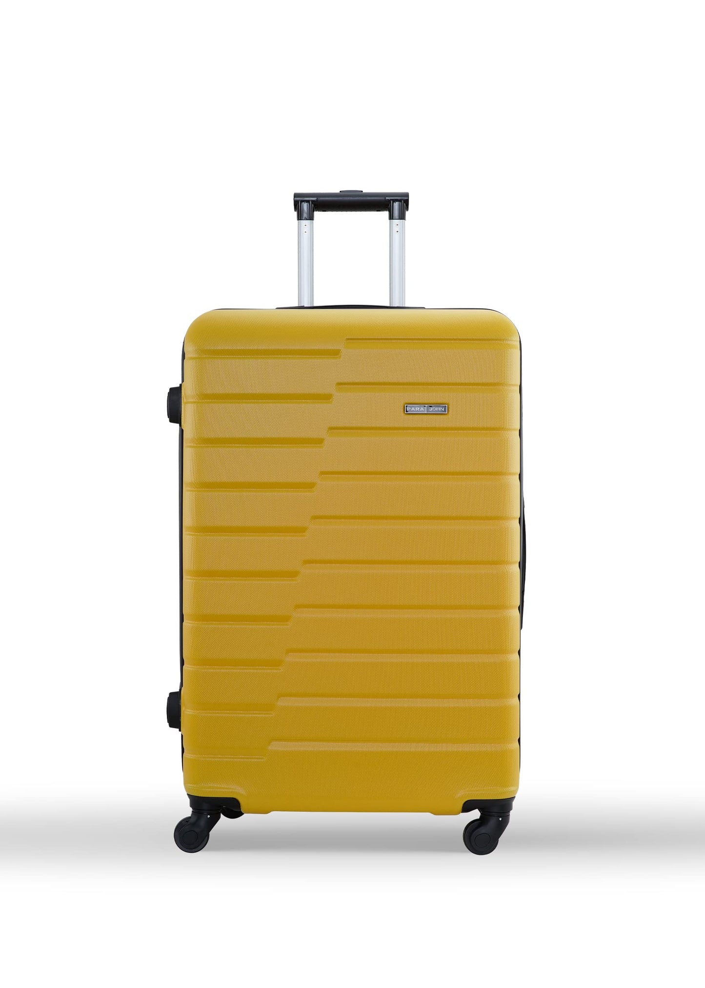 PARA JOHN Lightweight 1 Piece Single Size Abs Hard Side Large Checked Baggage Travel Luggage Trolley Bag Set With Lock For Men, Women, Unisex Hard Shell Strong Yellow