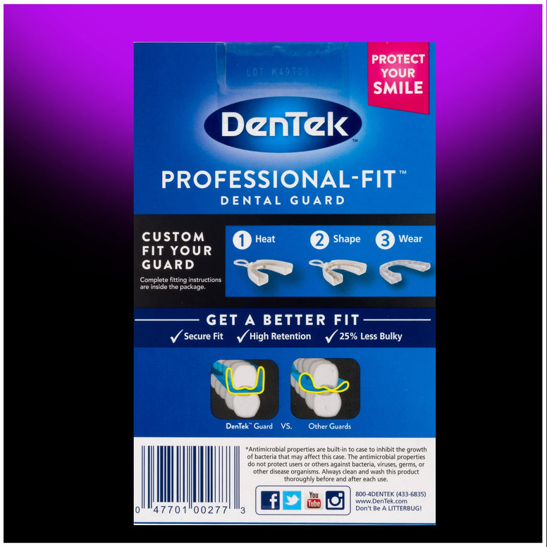 Dentek Professional-Fit, Maximum Protection Dental Guard For Teeth Grinding, 1 Count