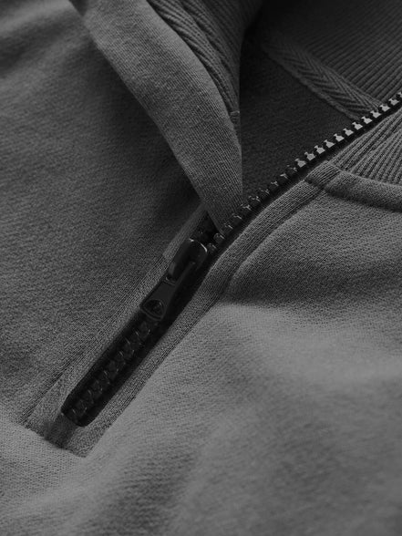 Haloumoning Boys Half Zip Sweatshirts Kids Fashion Stand Collar Pullover Clothes with Pocket 5-14 Years