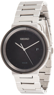 SEIKO Men's SNE479 Mens Dress Analog Display Japanese Quartz Silver Watch, Silver-tone