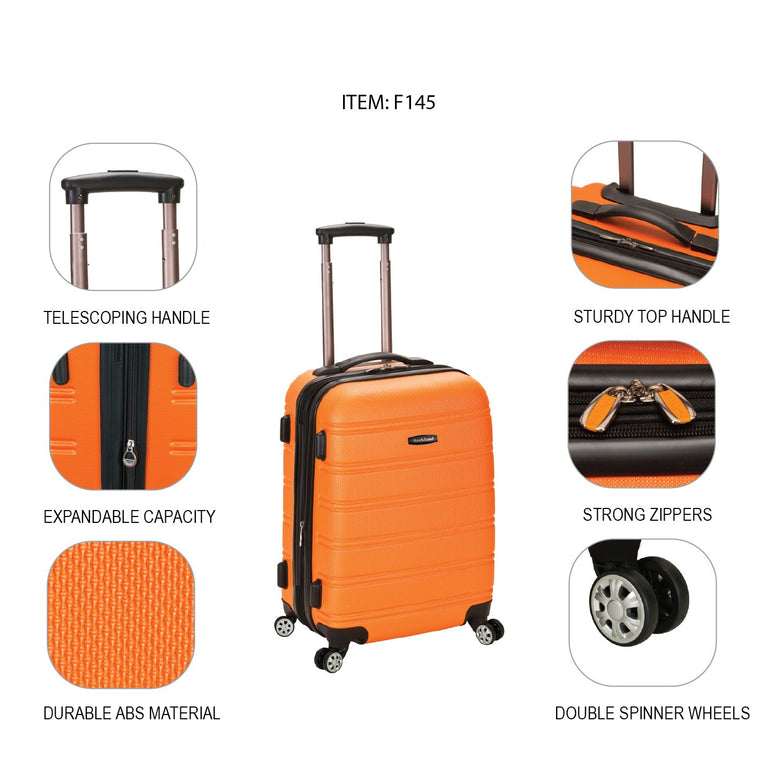 Rockland Melbourne 20" Expandable Belly Luggage, Colour, One Size, Melbourne 20" Expandable Abs Carry on