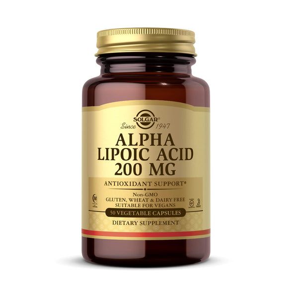 Solgar Alpha Lipoic Acid 200 Mg, 50 Vegetable Capsules