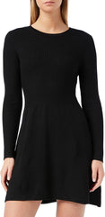 ONLY Women's Onlalma L/S O-Neck Dress KNT Noos