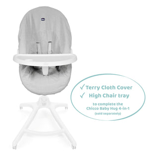 Chicco Baby Hug 4 in 1 Meal Kit (High Chair Tray + Terry Cloth Cover) - Neutral