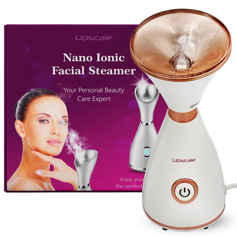 3-in-1 Nano Ionic Facial Steamer|Humidifier|Aroma Therapy Oil Tablets| Dense Steam| Large 80ml tank| Unclogs Pores - Blackheads - Spa Quality - Bonus Aroma Therapy Tablets