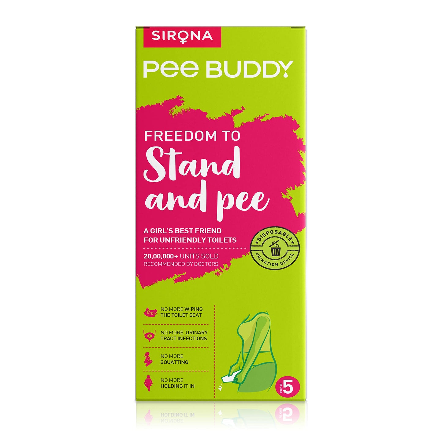 Peebuddy Portable/Disposable Female Urination Device (Piece Of 5)