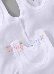 ANGAAKAR CLOTHINGS Baby Vest Cotton Regular Fit Infants Undershirts Toddler Innerwear White Sando Baniyan for Kids Vests Sleeveless Cloths Boys & Girls, Pack of 6 3-4 Years