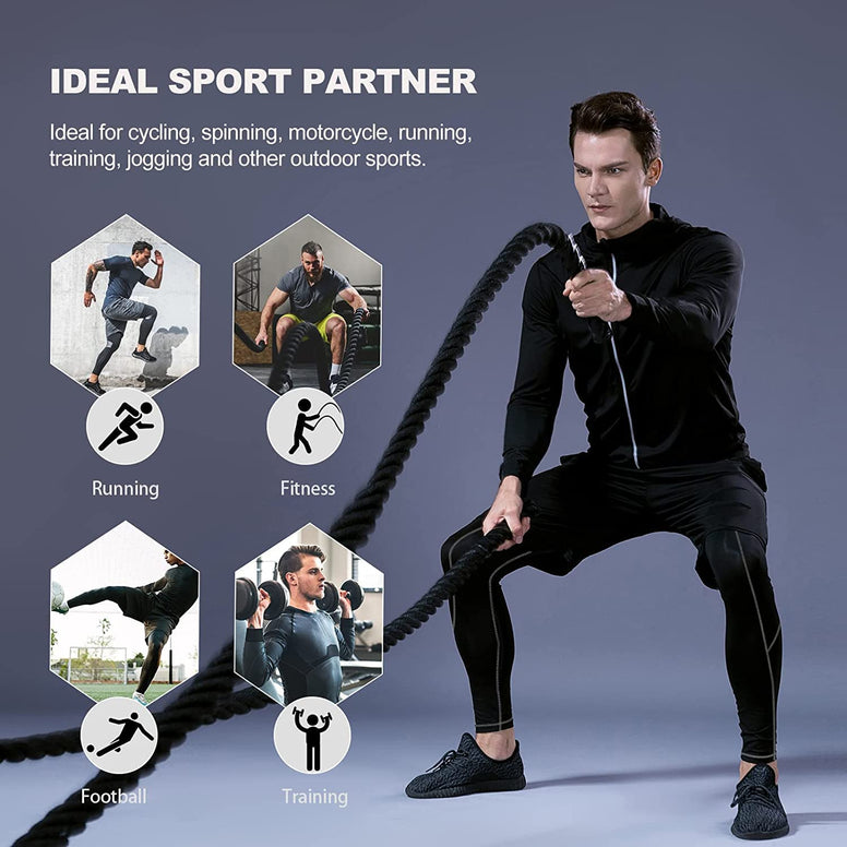 Moonmen 5 Pcs/Set Men's Tracksuit Compression Sports Suit Gym Fitness Clothes Running Jogging Sport Wear Training Workout Tights