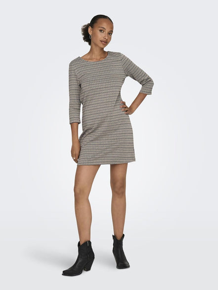 Only Women's ONLBRILLIANT 3/4 CHECK DRESS NOOS Dress