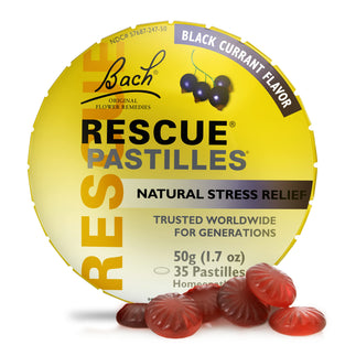 Bach Flower Essences Rescue Remedy Pastilles (Black Currant, 1.7oz 71577)