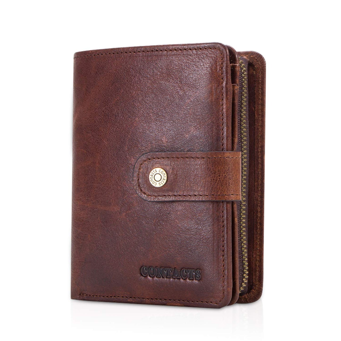 FANDARE Wallet with RFID Men Short Purse Leather Bifold Wallet with 12 * Credit Card Slots, 1 *Coin Pocket