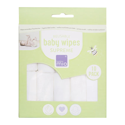 Bambino Mio, Supreme Reusable Baby Wipes Super Soft and Chemical Free