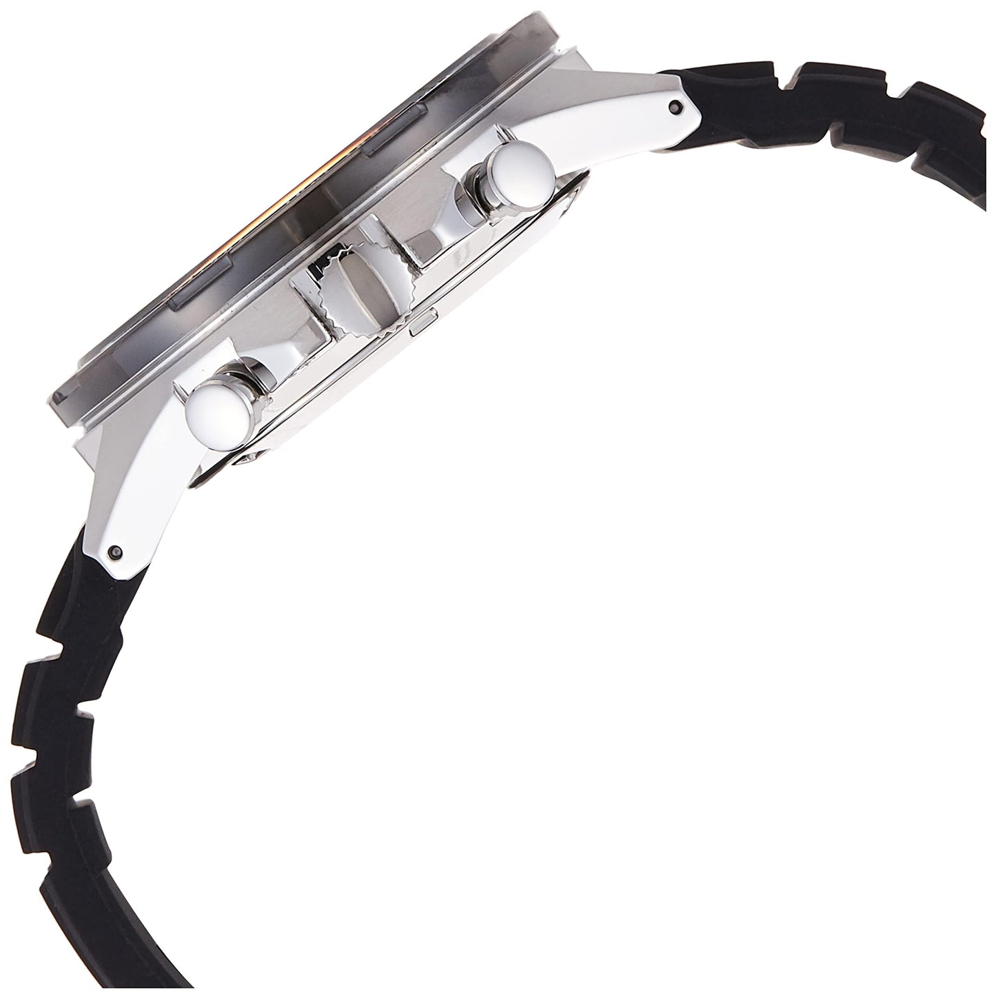 Seiko Men's Stainless Steel Japanese Quartz Silicone Strap, Black, Casual Watch (Model: SSB347), Silver, Chronograph