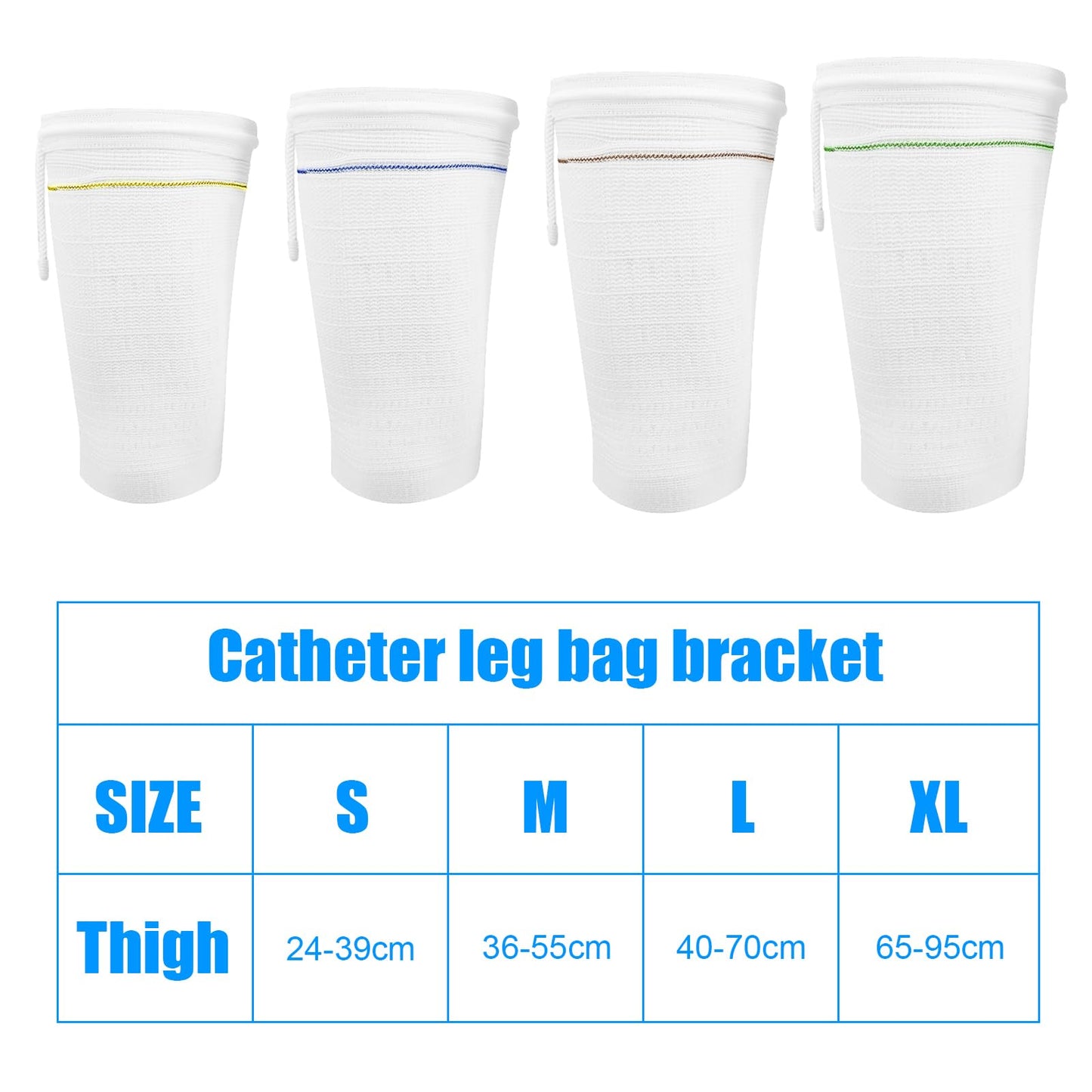 Catheter Leg Bag Holder,Catheter Bag Holder with Adjustable Strap,Fabric Catheter Stabilization Device,Leg Sleeve for Catheter Bag,Urine Drainage Bag Cover,Urinary Incontinence Catheter Supplies. (M)