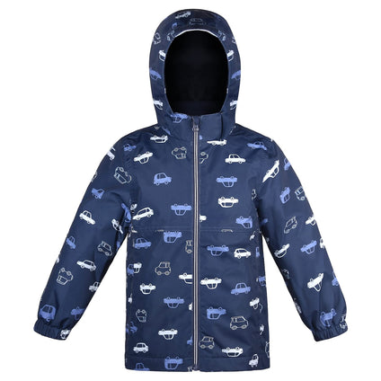 PAMLULU Boys Girls Rain Jackets Lightweight Waterproof Hooded Raincoats Fleece Lined Windbreakers for Kids 5-6Y