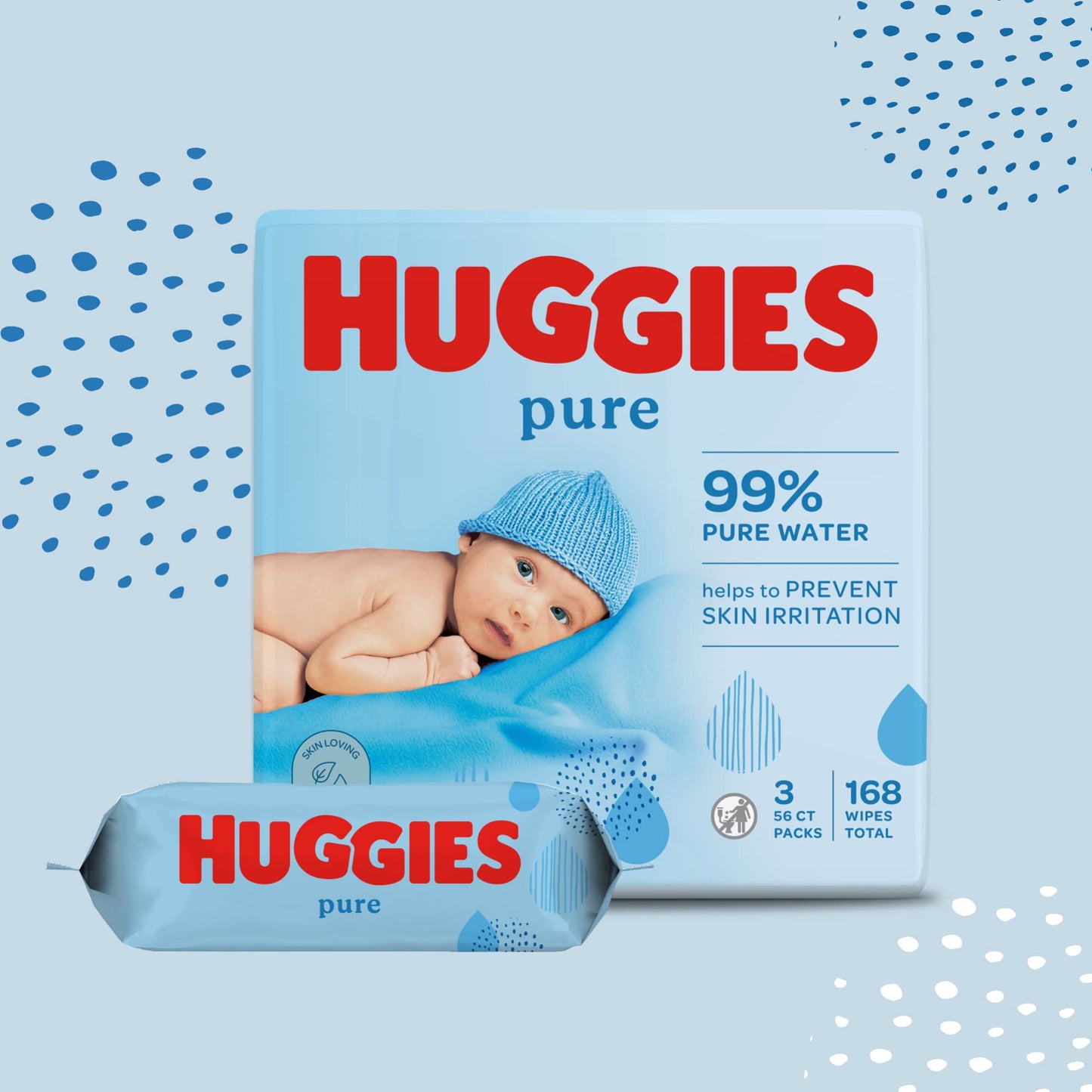 Huggies Baby Wipes Pure, 56S X 10 (560 Wipes)