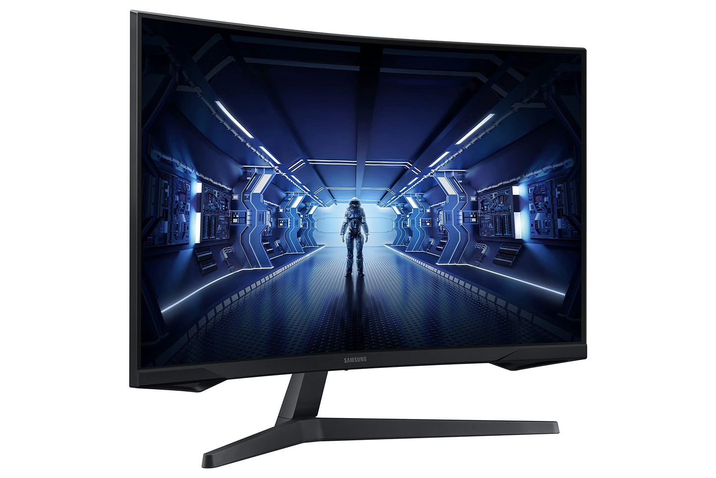 Samsung 27" Odyssey G5 LC27G55, 1000R Curved Gaming Monitor with 144Hz Refresh Rate & 1ms Response Time, WQHD Resolution, AMD FreeSync Premium - LC27G55TQBMXUE Black