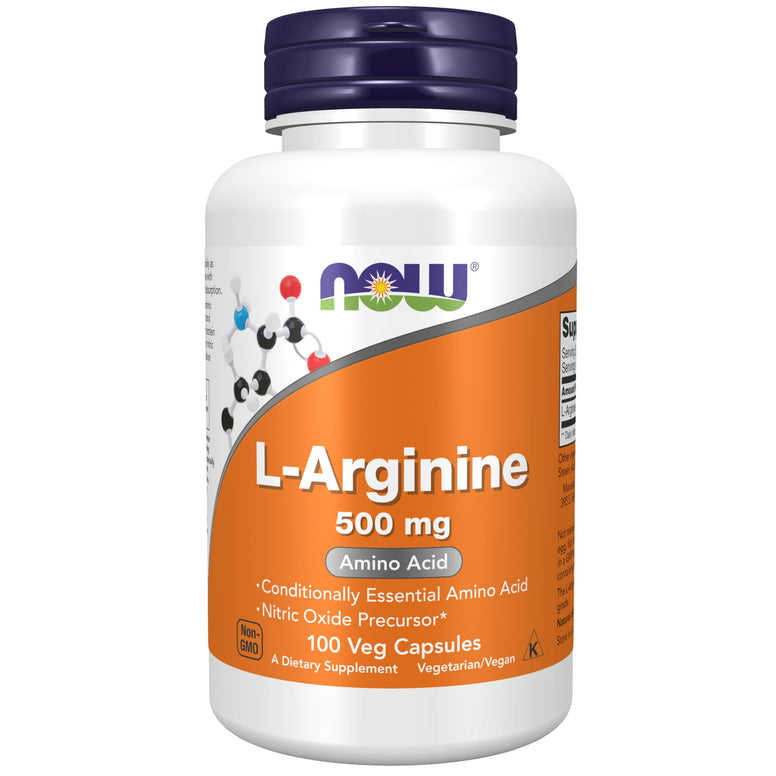 NOW L-Arginine 500 mg, 100 Capsules