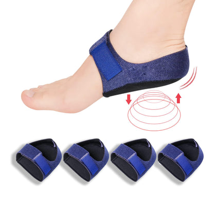 Sweet seven Premium Heel Protectors (2Pairs) for Effective Heel Pain Relief and Plantar Fasciitis Support - Blue - Ideal Heel Cups for Men & Women with Achilles Tendinitis and Heel Spurs