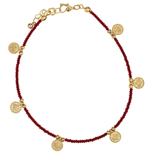 Alwan Gold Plated Long Size Anklet for Women - EE3515FLDR