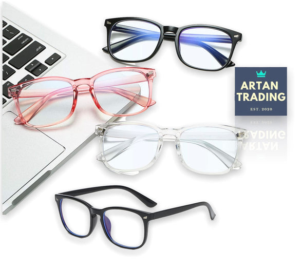 Blue light blocking glasses. Blue light filter glasses. Eyewear for men and woman. Prevents eye strain by UV and blue light blocking. Computer glasses. Tv Glasses. Multi-colours