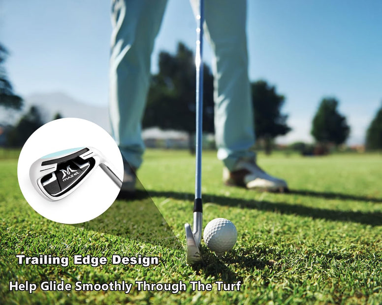 MAZEL Golf Individual Iron 1,2,3,4,5,6,7,8,9, Pitching Wedge,Sand Wedge with Steel Shafts for Right Handed Golfers