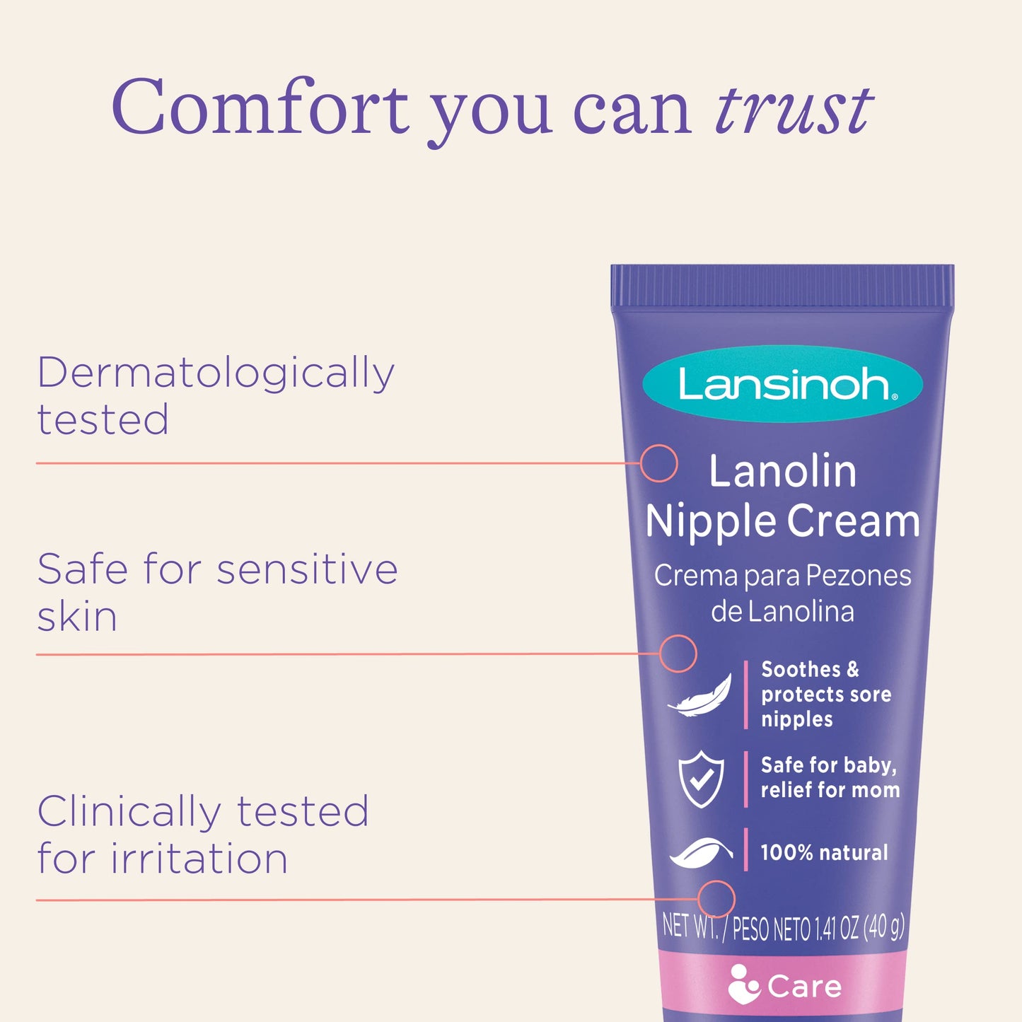 Lansinoh Lanolin Nipple Cream for Breastfeeding, 1.41 Ounces