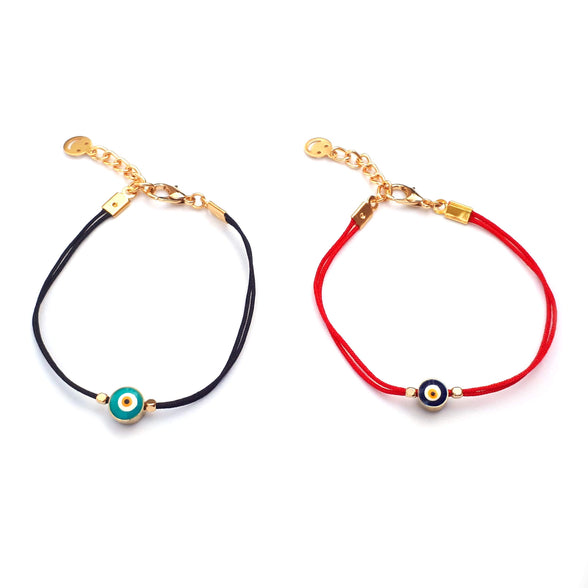 Alwan Set of 2 Evil Eye Bracelets for Women - EE9102NST2