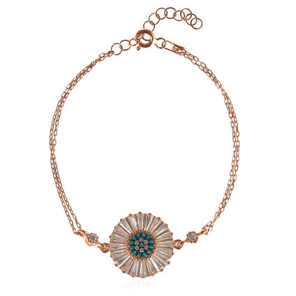 Alwan Silver (Rose Gold Plated) Bracelet for Women - EE5317BR