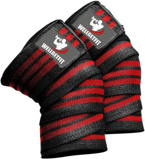 Well Get Fit WellGetFit Knee Wraps (Pair) For Weightlifting, Powerlifting, Cross Training WODs, Squats, Gym Workout & Fitness. 72