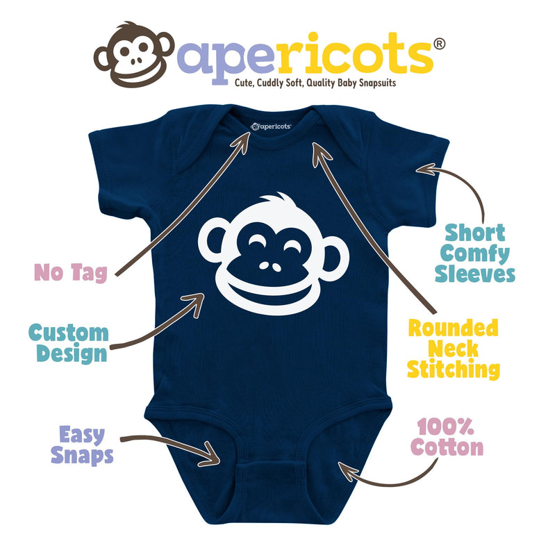 Apericots Cute Baby Short Sleeve Bodysuit, 100% Cotton: If You Think I'm Cute, You Should See My Grandpa (6 months)