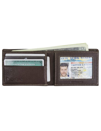 Timberland Men's Sportz Quad Leather Passcase Wallet, 3 H x 4 L Inches