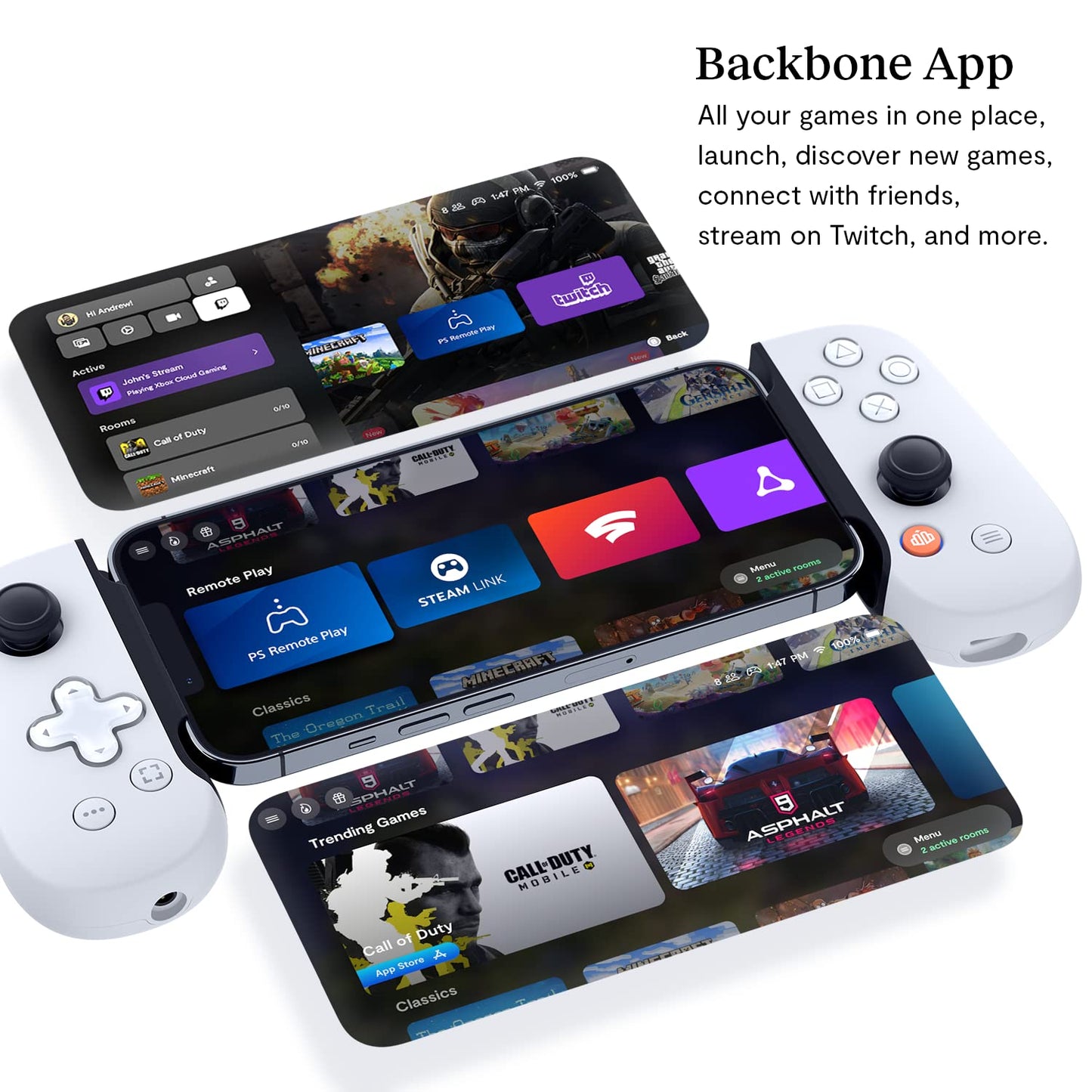 Backbone One Mobile Gaming Controller for iPhone [PlayStation Edition] - Enhance Your Gaming Experience on iPhone - Play PlayStation, Play XBOX, Steam, Fortnite, Call of Duty: Mobile & More